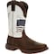 Durango Men's Western Boot, 8 M, Leather, 12 in H, Bay Brown/White DDB0312 - alternate 1